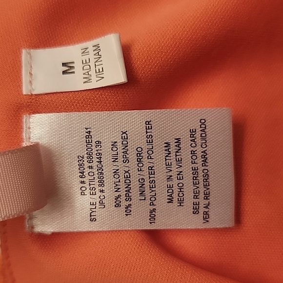 3 Heart Clothing Orange Lace Dress Size Jrs M - Picture 7 of 7